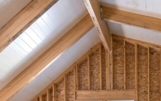 unfinished interior - vaulted ceiling with framing