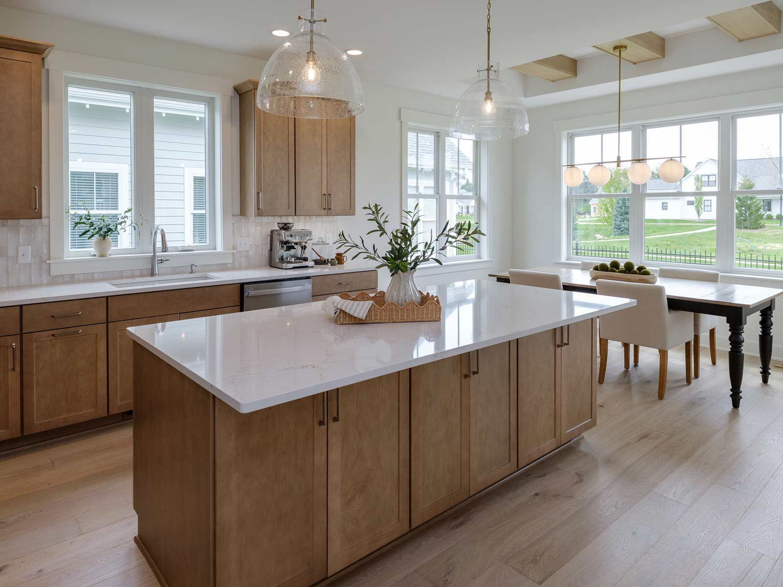 open kitchen island