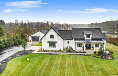 aerial view of luxury home