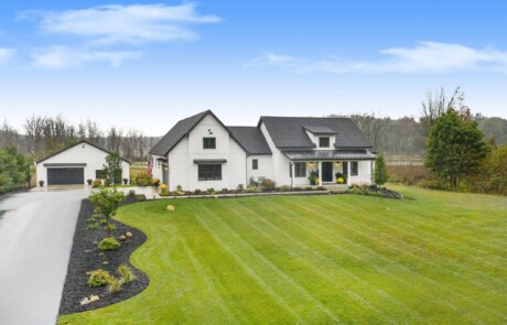 luxury home with long driveway