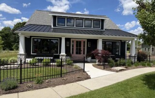 front view of black home