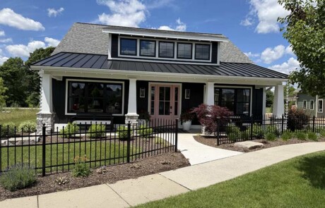 front view of black home