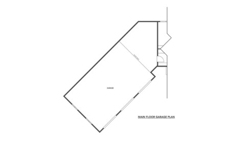floor plan for garage that angles off the home
