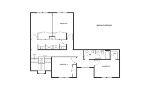 floor plan drawing for second floor
