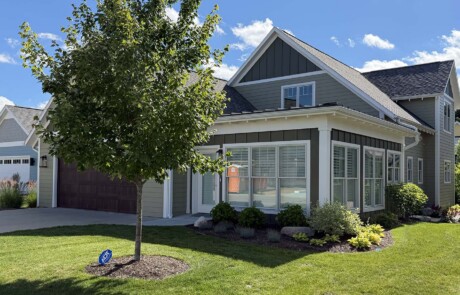 closer corner view of sunroom addition